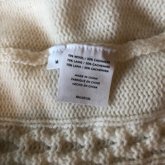 NAADAM wool cashmere boho oversized slouchy chunky cable knit grandpa cardigan - Picture 7 of 8